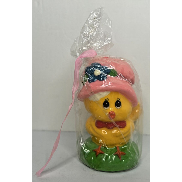 Vintage K-Mart Spring Easter Chick Candle New in Packaging 3.5" SKU H418 - Picture 1 of 3